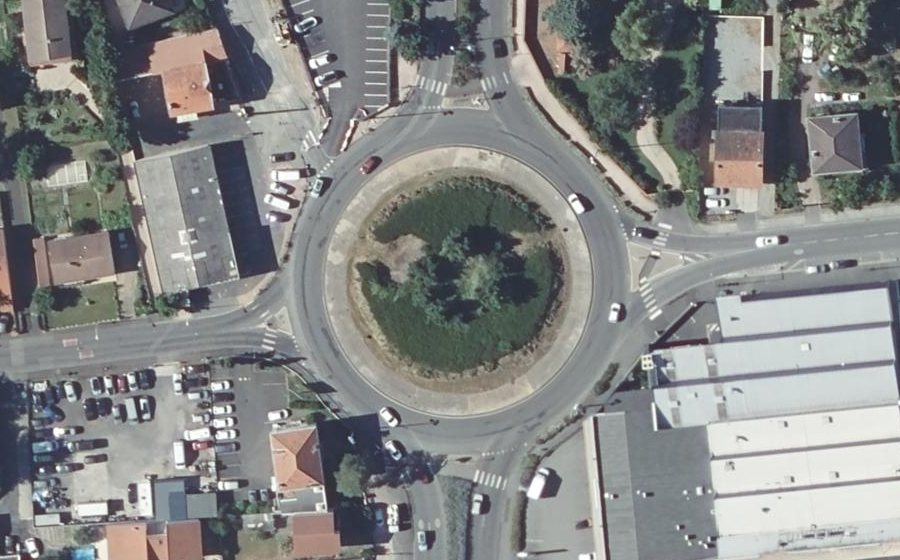 Vue aérienne du Rond-Point des Fourches