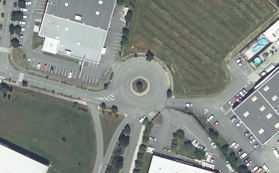 Vue aérienne du Rue Marie Curie