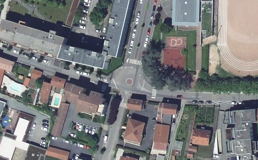 Vue aérienne du Rue Maximilien Evrard