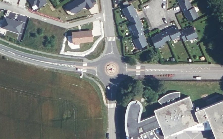 Vue aérienne du Rond-Point de l'Épine