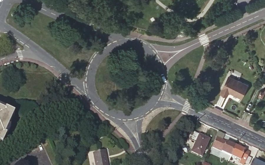 Vue aérienne du Rond-Point Sainte-Lucie