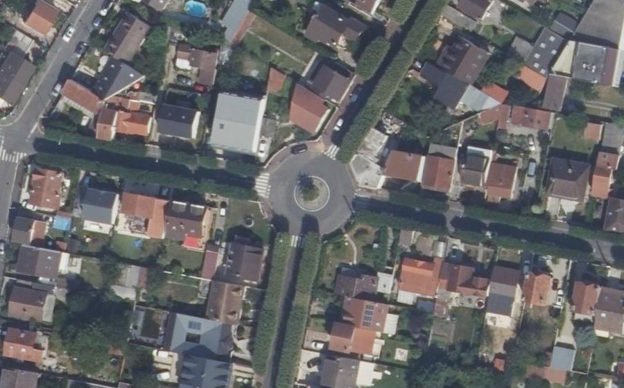 Vue aérienne du Rond-Point du Coudray