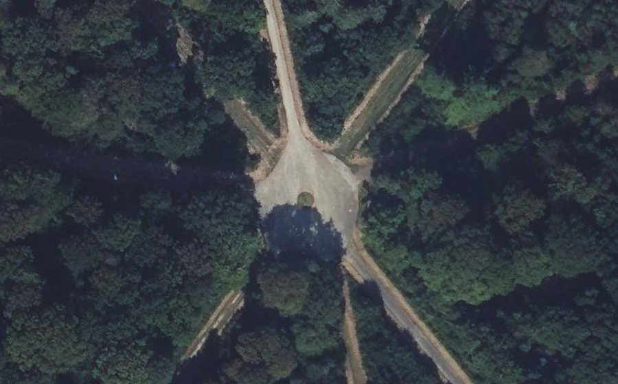 Vue aérienne du Rond-Point du Rostat