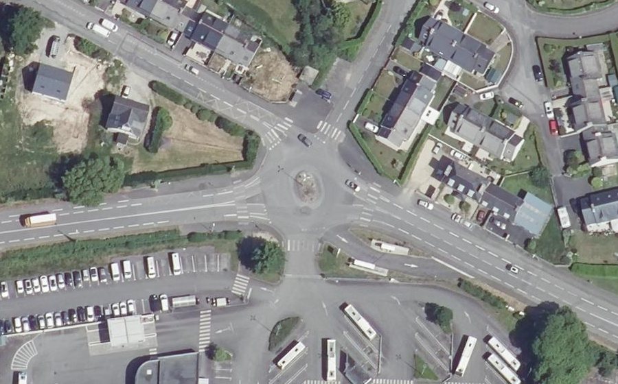 Vue aérienne du Rond-Point de Quistinidal