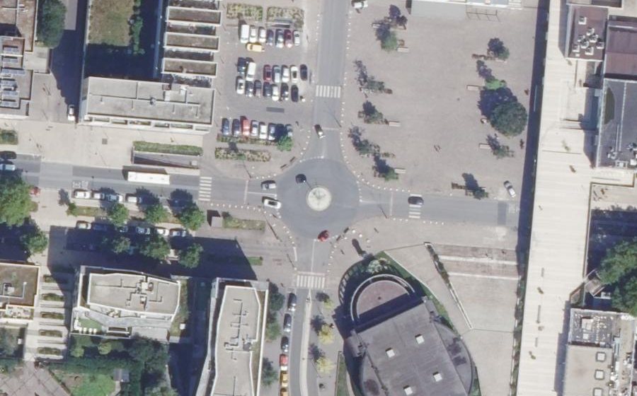 Vue aérienne du Place du Berry