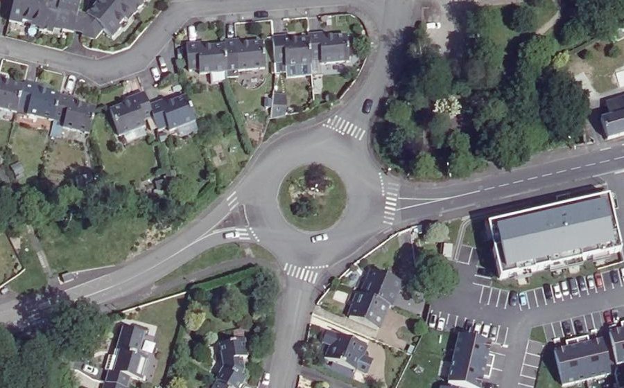 Vue aérienne du Rond-Point de Kerambellec