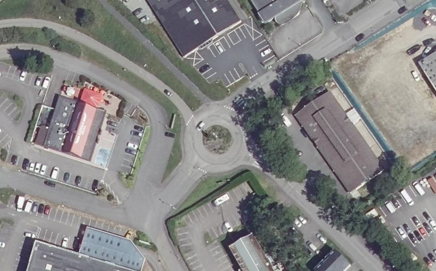 Vue aérienne du Rond-Point Louis Jouvet