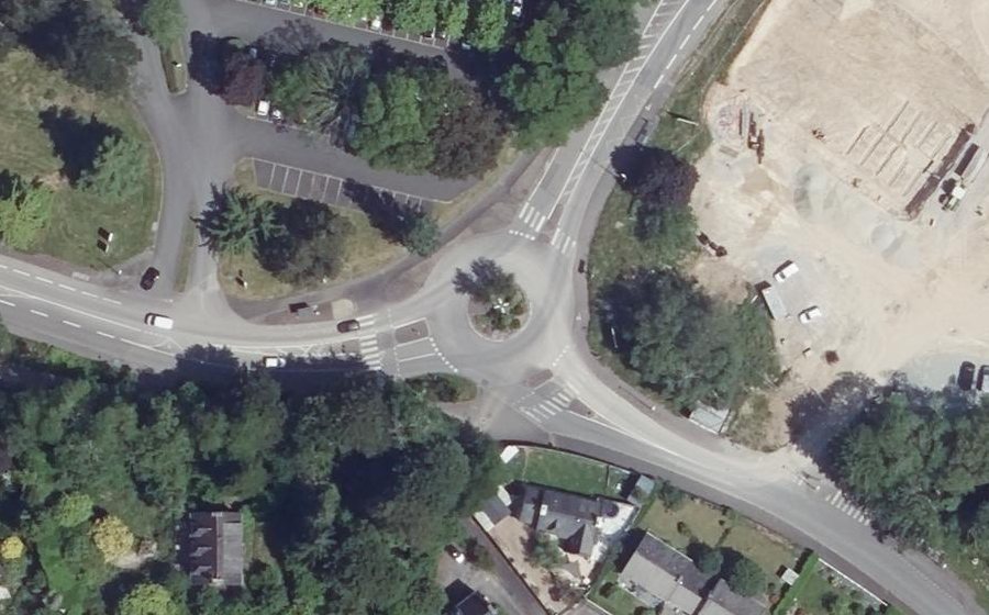 Vue aérienne du Rond-Point du Bourdonnel