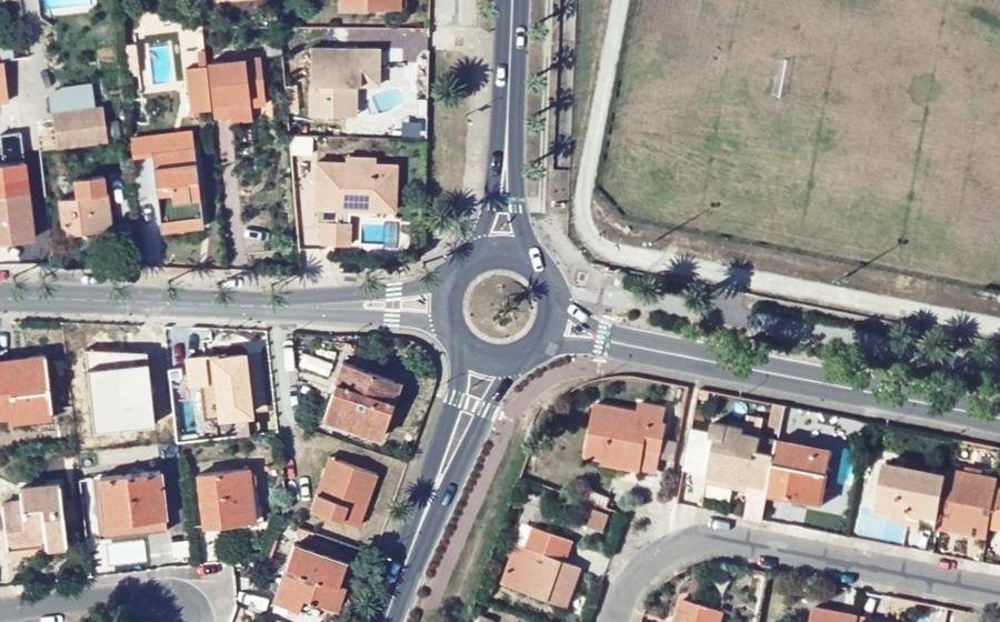 Vue aérienne du Rond-Point de la Tine