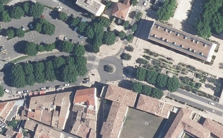 Vue aérienne du Rond-Point Charles Trenet