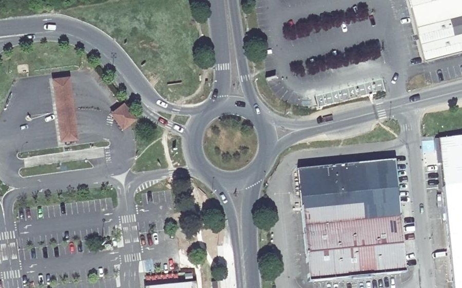 Vue aérienne du Rond-Point de l'Economie