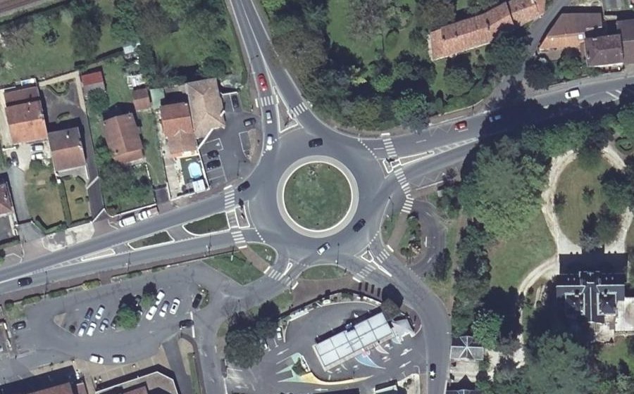 Vue aérienne du Rond-Point de Nautours