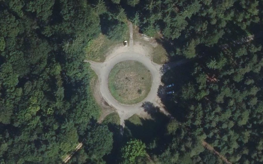 Vue aérienne du Carrefour de Péqueuse
