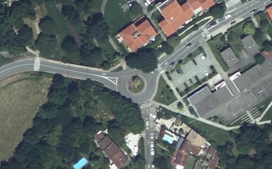 Vue aérienne du Rond-Point du Pont Vieux