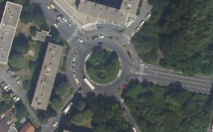 Vue aérienne du Rond-Point du Verger