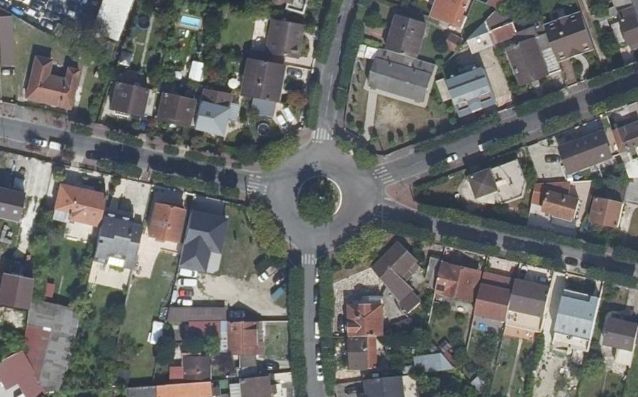 Vue aérienne du Rond-Point Saint-Pierre