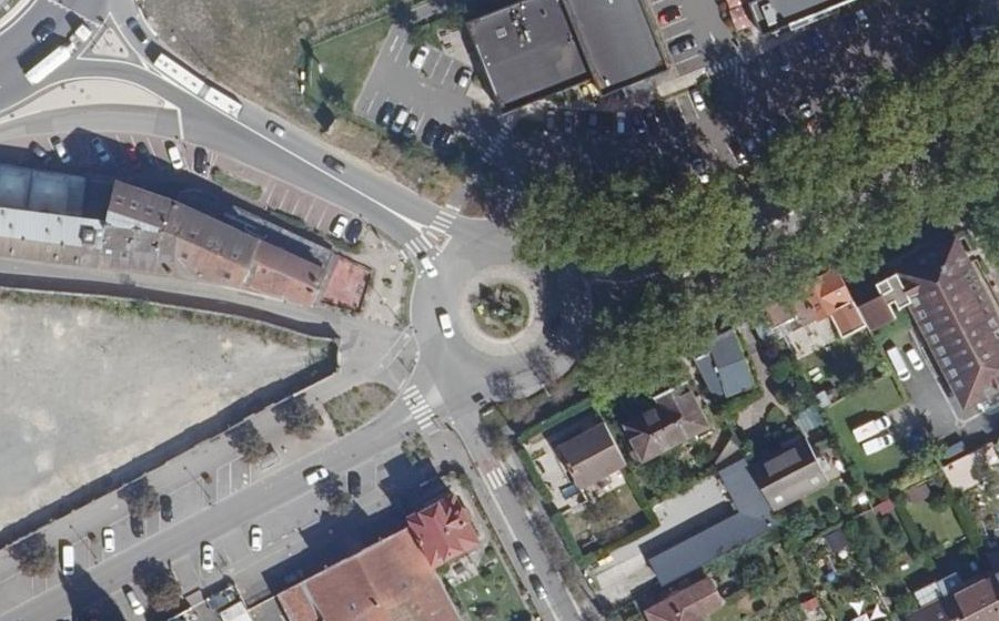 Vue aérienne du Carrefour de la Fourche