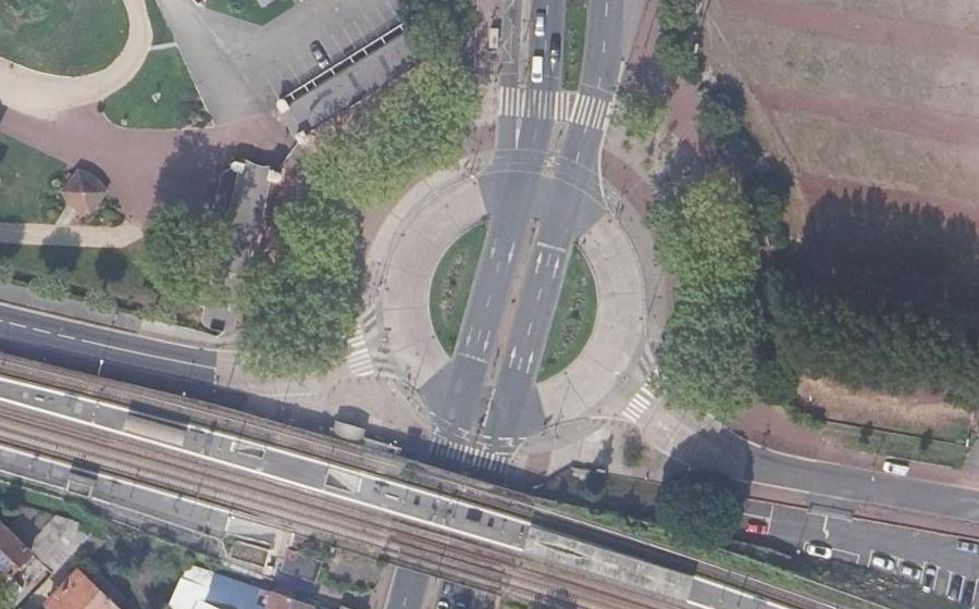 Vue aérienne de la Place André Foulon