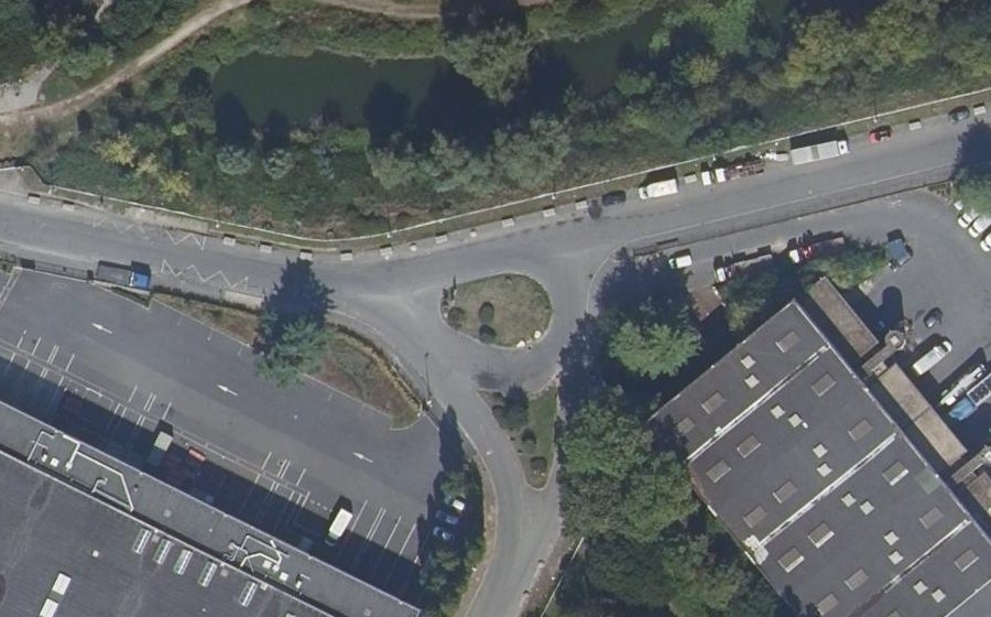 Vue aérienne du Rue des Frères Lumière