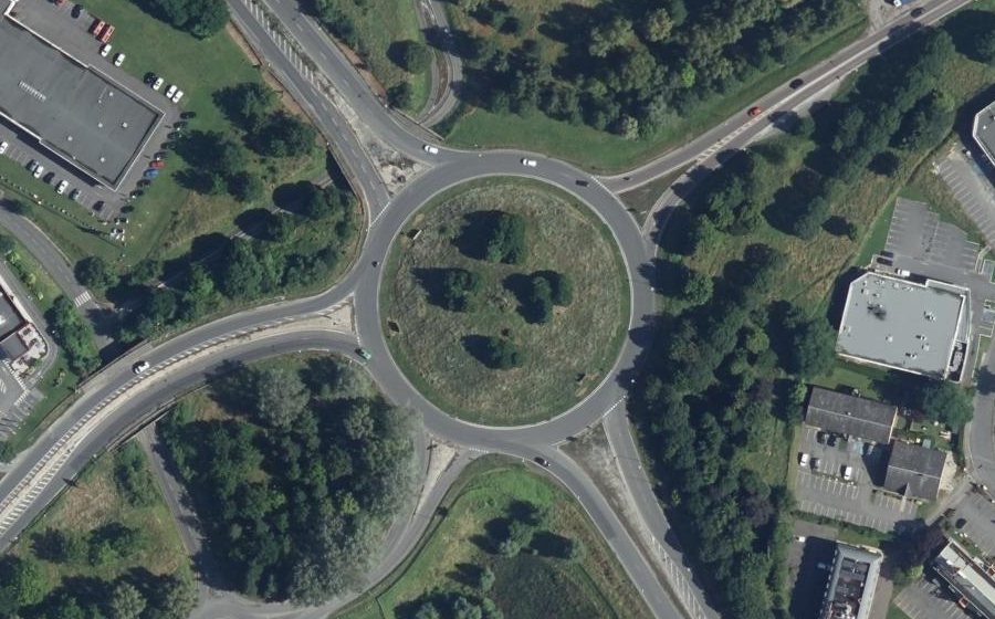 Vue aérienne du Rond-Point de l'Archer
