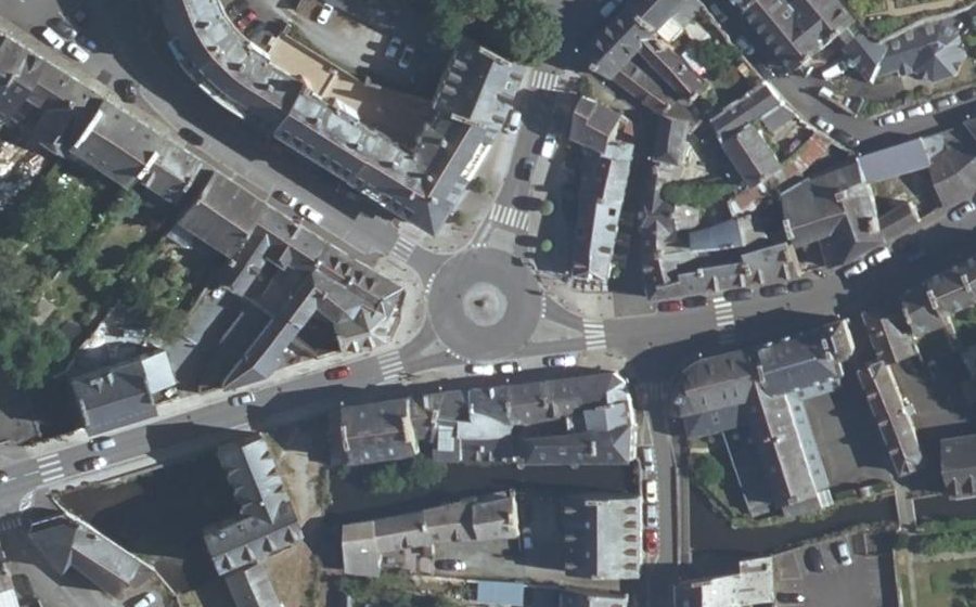 Vue aérienne de la Place du Béloir