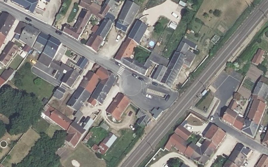Vue aérienne du Rue Jean Bordier