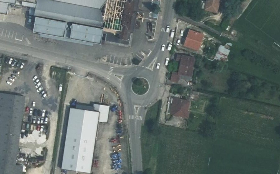 Vue aérienne du Rond-Point de Belle Fille