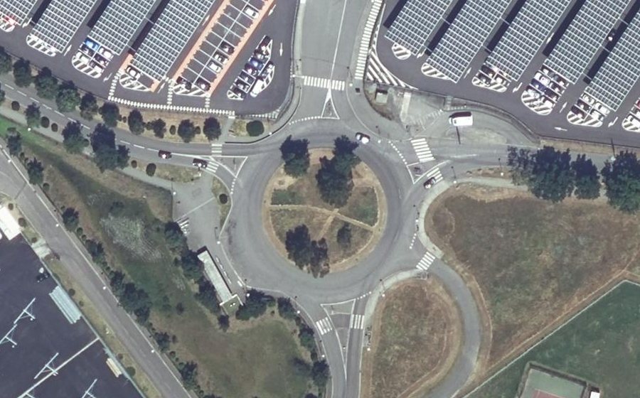 Vue aérienne du Rond-Point de Madrid