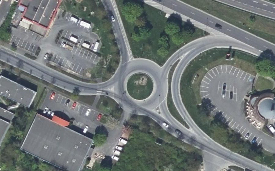 Vue aérienne du Rond-Point Maurice Hollande
