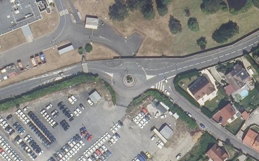 Vue aérienne du Rue du Bois de l'Ecu