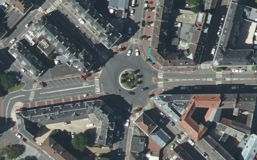 Vue aérienne de la Place François Mitterrand