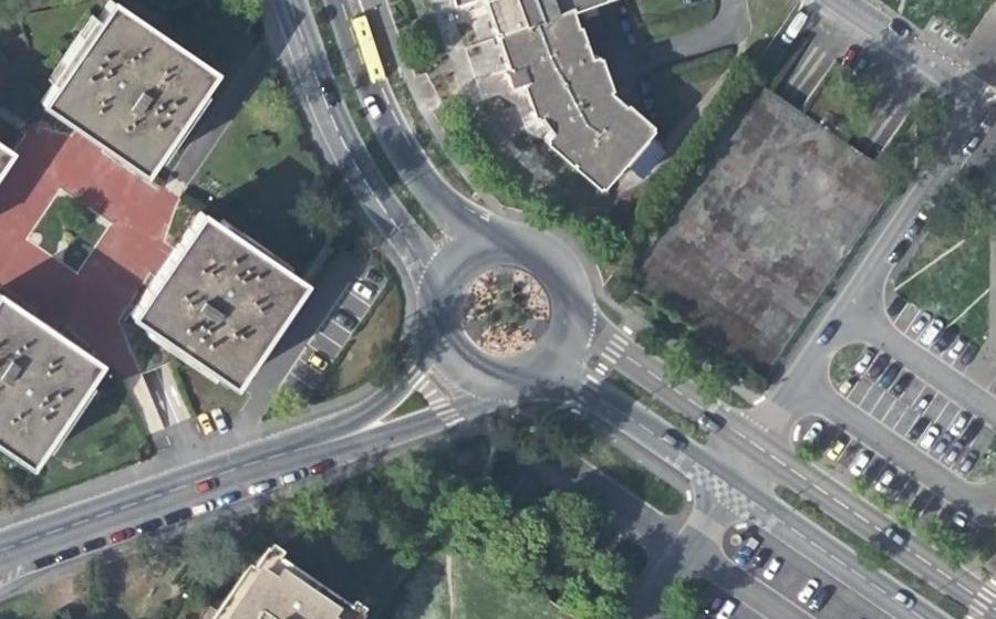 Vue aérienne du Rond-Point Georges Clignet