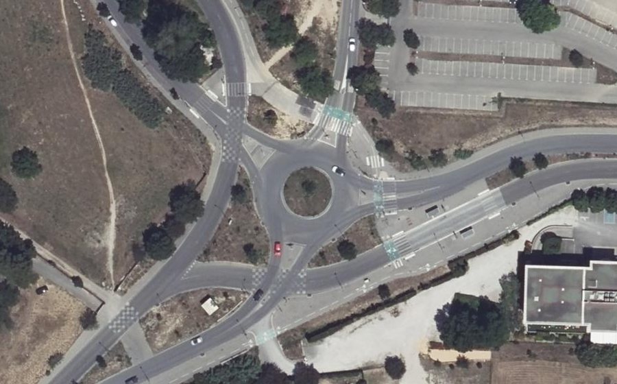 Vue aérienne du Rond-Point Jean Monnet