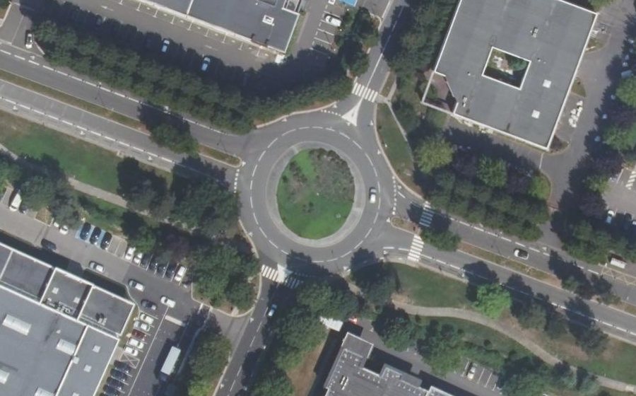 Vue aérienne du Avenue de la Pyramide