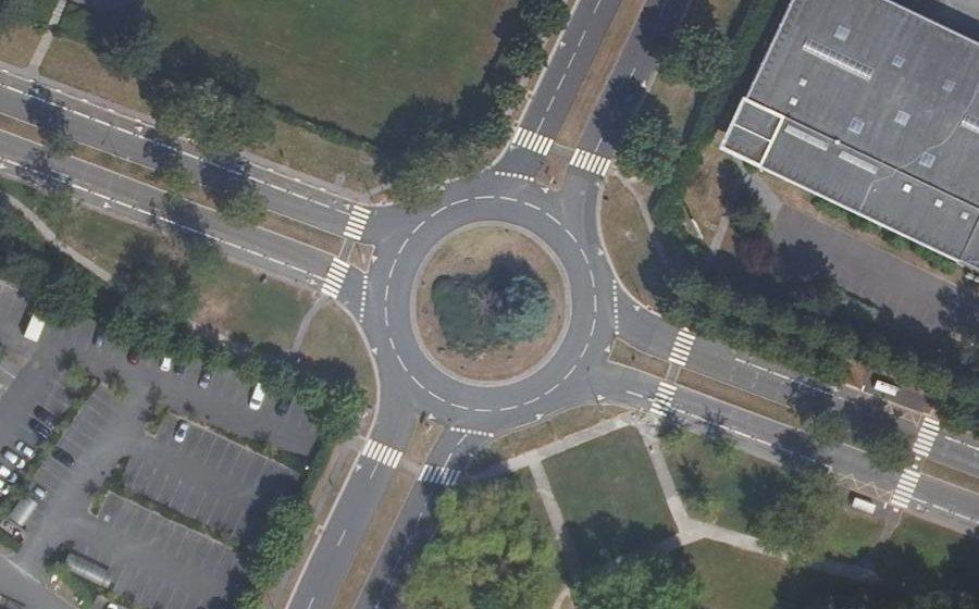 Vue aérienne du Avenue de la Pyramide