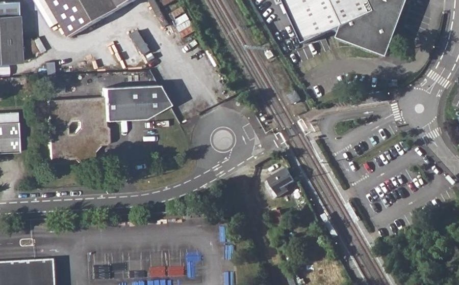 Vue aérienne du Rue de la Bavière
