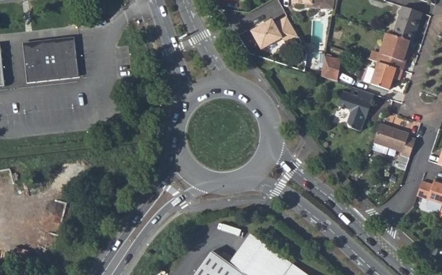 Vue aérienne du Rond-Point de la Bernardière