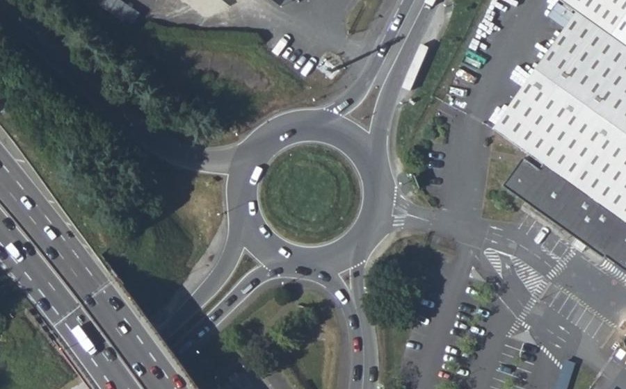 Vue aérienne du Rond-Point de la Fontaine Salée