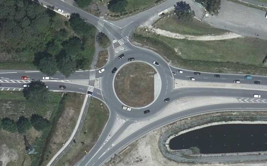 Vue aérienne du Rond-Point de Bisserié
