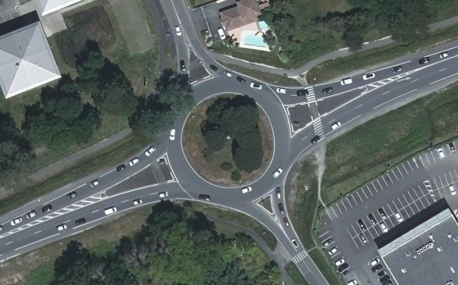 Vue aérienne du Rond-Point de Cazaux