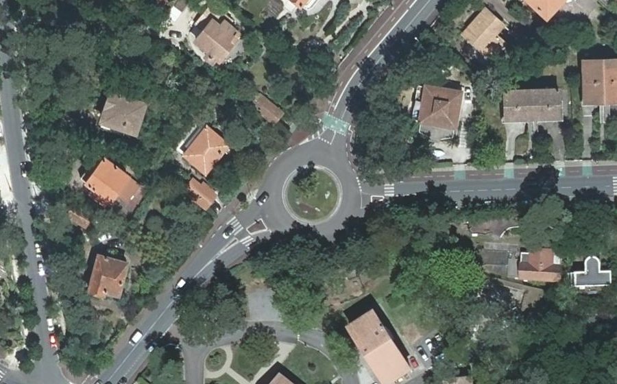 Vue aérienne du Rond-Point des Abatilles