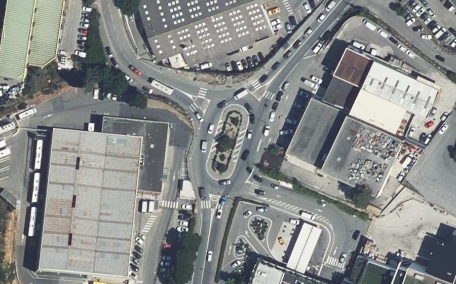 Vue aérienne du Carrefour Font de Cine