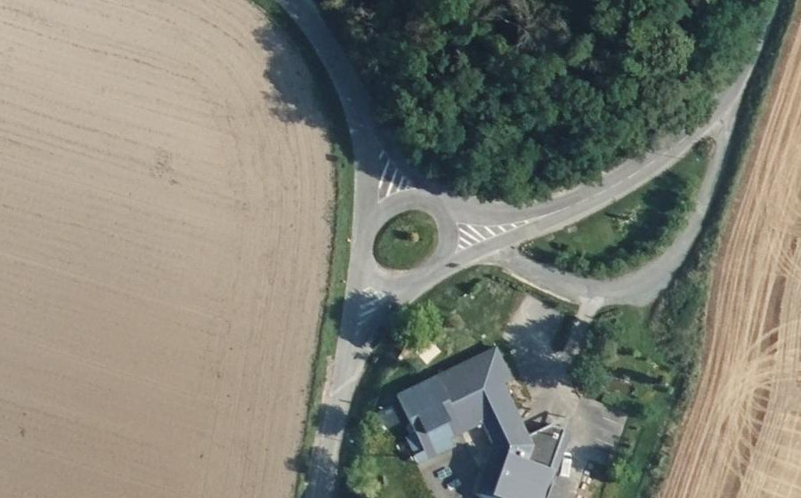 Vue aérienne du Rond-Point du Bois Fauvel