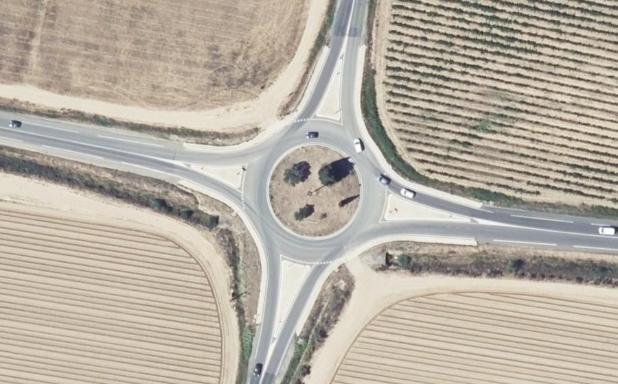 Vue aérienne du Rond-Point du Souvenir Français