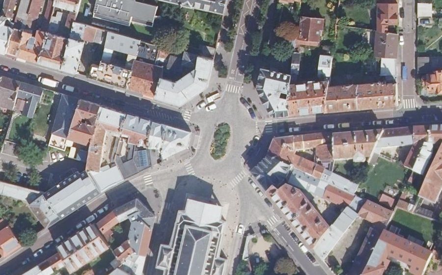 Vue aérienne du Place Saint-Symphorien