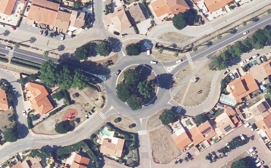 Vue aérienne du Rond-Point des Combattants