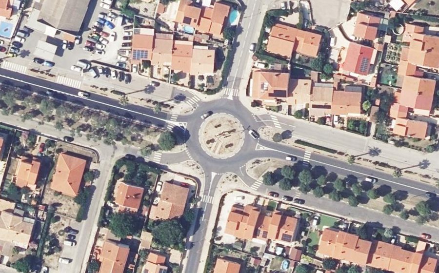 Vue aérienne du Rond-Point Saint-Jacques