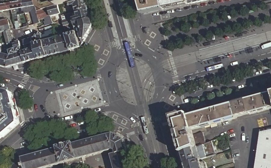 Vue aérienne du Place de la Liberté