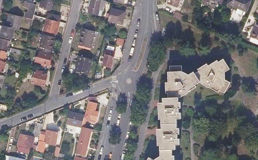 Vue aérienne du Rond-Point de l'Orme Saint-Edme