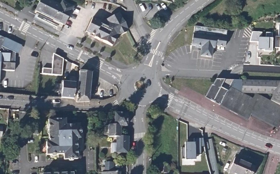 Vue aérienne du Giratoire Capitaine Le Louarn